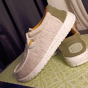 Hey Dude Kids Casual Shoes - Cream and Green